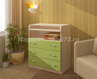 Комод Пеленальный Малыш МДФ (Ш-800 х  В-1020 х Г-470/700 мм)/Разные Цвета