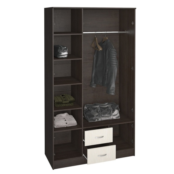 Шкаф Рига 3-х Створчатый с Зеркалом ШК-3/Разные Цвета (Ш-1200 х В-2120 х Г-520 мм)