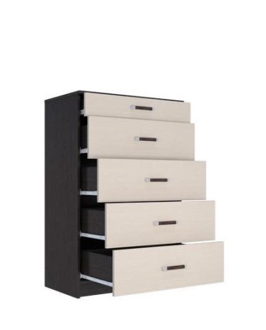 Комод Вега К-05 Венге/Дуб Молочный (Ш-694 × В-1074 × Г-417 мм)