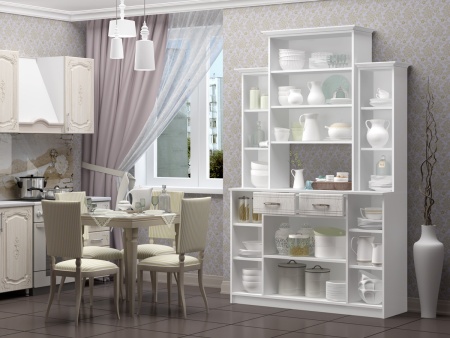 Буфет Модрест МДФ (Ш-1400 х В-2220 х Г-400 мм)/Разные Цвета